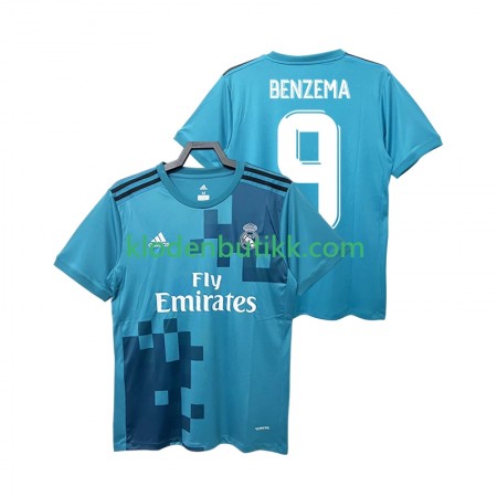 Real Madrid BENZEMA 9 2017 Retro Tredje Fotballdrakt 2018 Kortermet